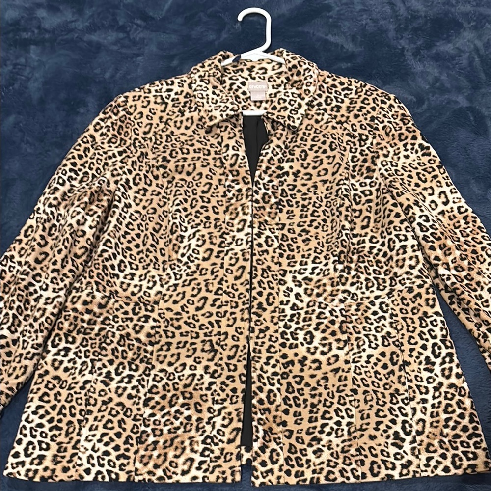 Chico’s size 2 Leopard Print Jacket